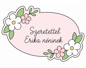 Ovális forma virágokkal