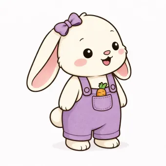 Nyuszilány kantáros nadrágban