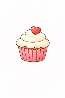 Muffin szívvel sütikiszúró