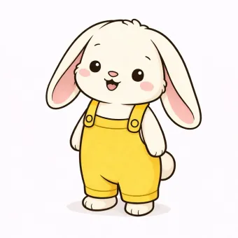 Nyuszifiú kantáros nadrágban