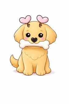 Goldie kutyus csonttal