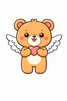 Maci angyal szárnyakkal