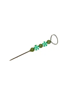 Dekorációs tű - zöld cukorkás