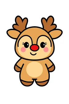 Cuki rénszarvas sütikiszúró - álló