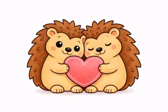 Szerelmes süni páros