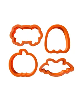 Halloween sütikiszúró csomag - 4 db (tök, pók, denevér, szellem)